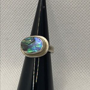 Abalone 925 Sterling Silver Modern Ring